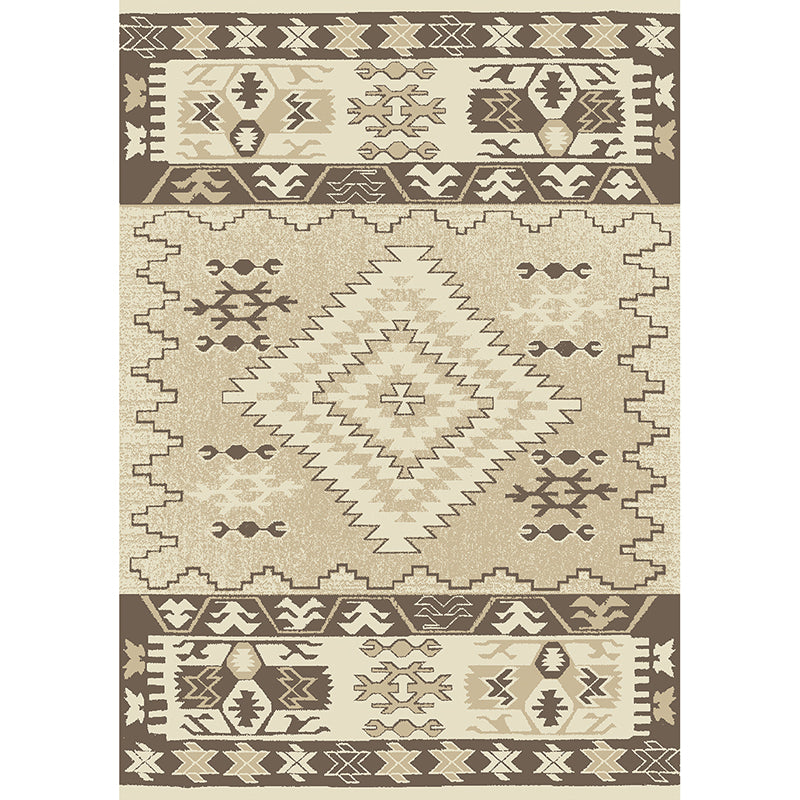 Grijze tonus antieke gebied tapijt polyester tribale print binnen tapijt antislip rugtapijt voor slaapkamer