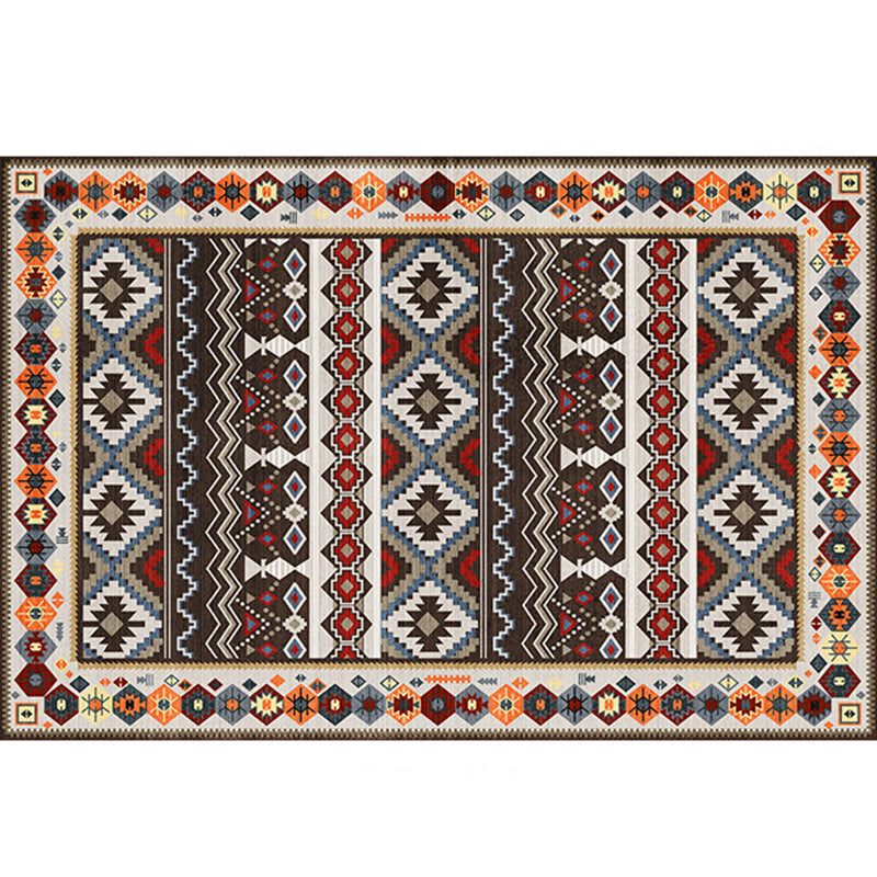 Rode toon vintage binnen tapijt polyester zuidwestelijk patroon tapijt Easy Care Tapijt voor huizendecoratie