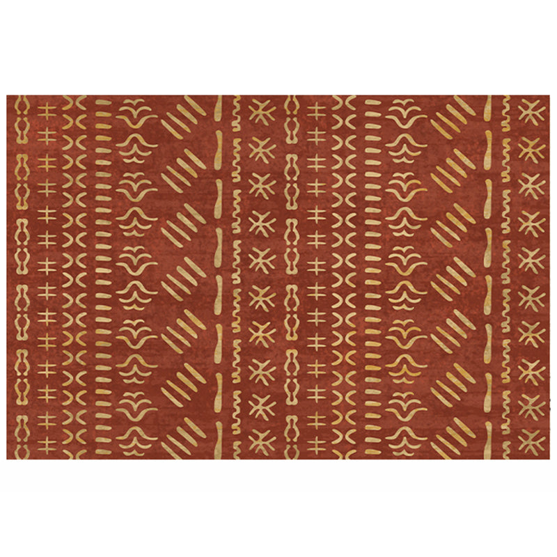 Rode toon Shabby Chic Rug Polyester Carpet Tribal Patroon binnen Tapijt HUG Easy Care voor huizendecoratie