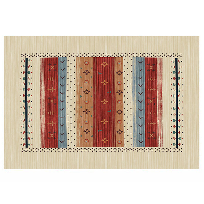Rode toon Shabby Chic Rug Polyester Carpet Tribal Patroon binnen Tapijt HUG Easy Care voor huizendecoratie