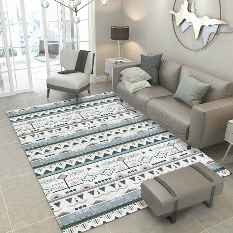 Witte toon boho tapijten polyester tapijt tribal classicisme binnen tapijt niet-slip steun voor woonkamer