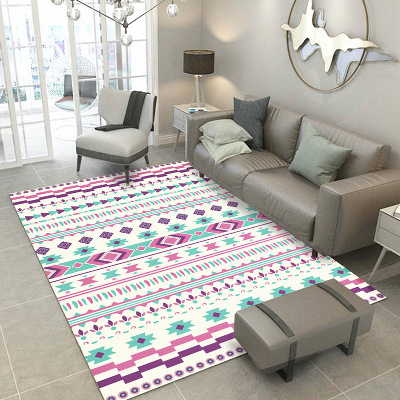 Witte toon boho tapijten polyester tapijt tribal classicisme binnen tapijt niet-slip steun voor woonkamer