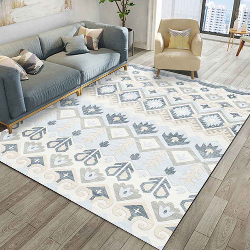 Witte toon boho tapijten polyester tapijt tribal classicisme binnen tapijt niet-slip steun voor woonkamer