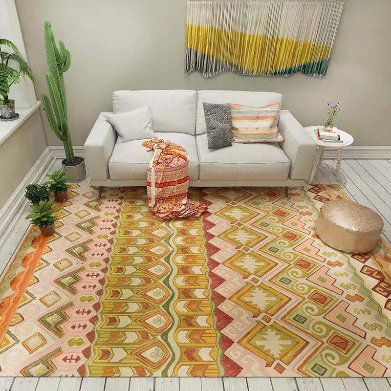 Multicolor nostalgia gebied tapijt polyester normatische stam binnen tapijt wasbaar tapijt voor woonkamer