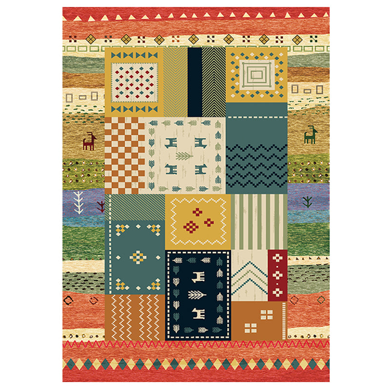 Multicolor nostalgia gebied tapijt polyester normatische stam binnen tapijt wasbaar tapijt voor woonkamer