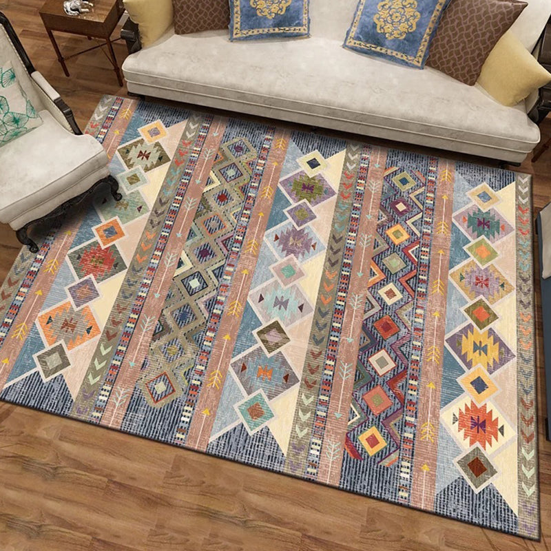 Multicolor Home Decor Tapijt klassieke tribale afdrukruimte Tapijwist met niet-slip achterste tapijt