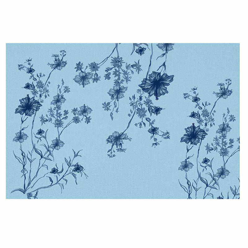 Fresh Plants Printed Area Rug Simple Contemporary Rug Anti-Slip Backing Carpet for Home Decoration