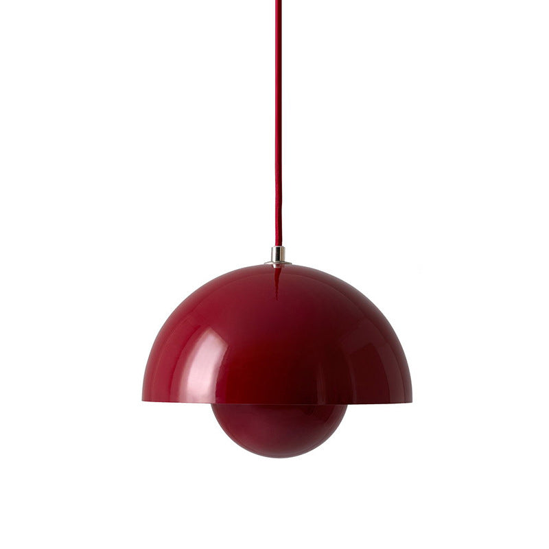 1 licht metalen hangend plafondlicht moderne semi -bollen eetkamer hangende verlichtingsarmaturen