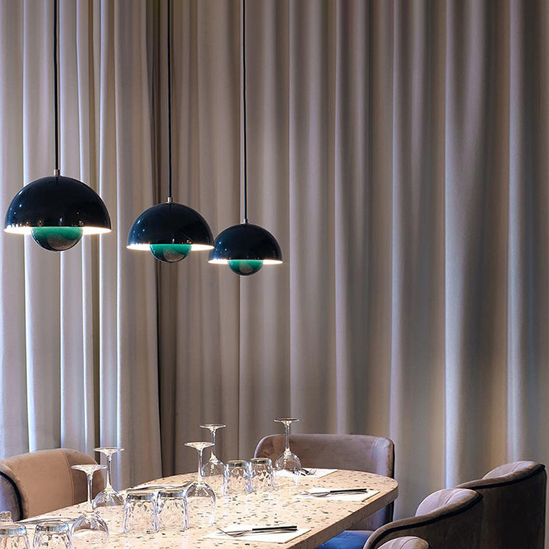 1 Luz de techo colgante de metal ligero semi Semi esferas Comedor Comedor lámparas colgantes