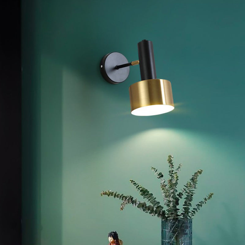 Postmoderne Small Wall Lampe métallique 1 tête de chevet de chevet.