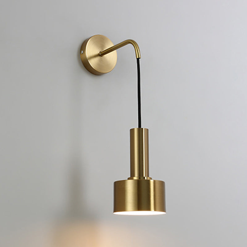 Postmoderne Small Wall Lampe métallique 1 tête de chevet de chevet.