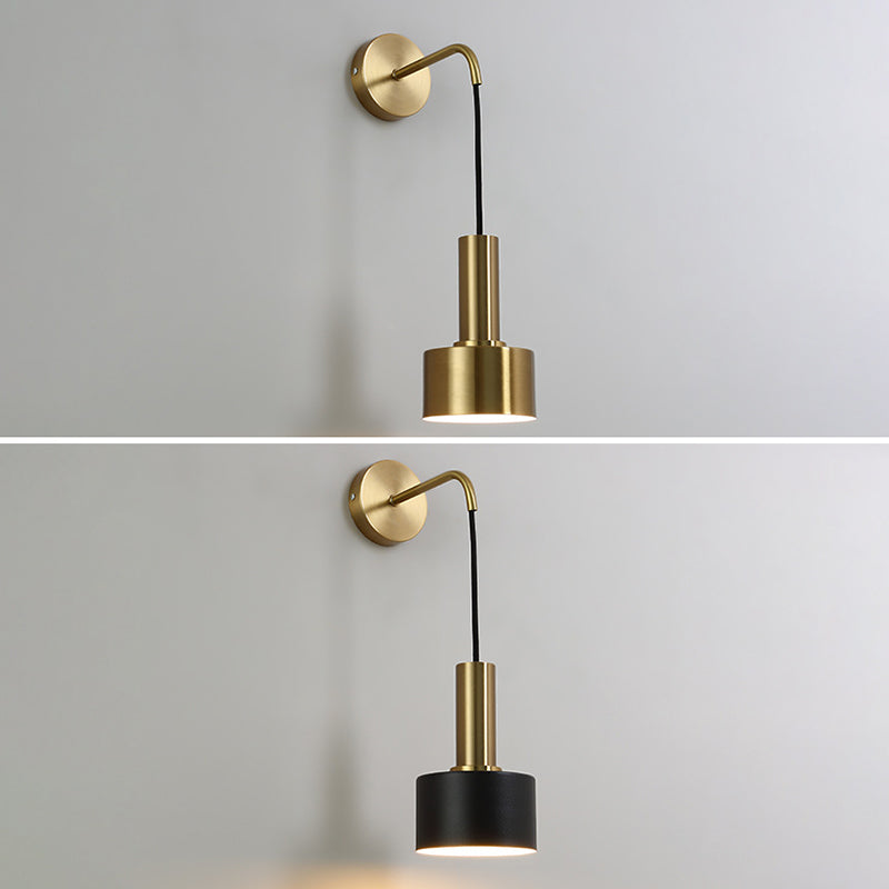 Postmoderne Small Wall Lampe métallique 1 tête de chevet de chevet.