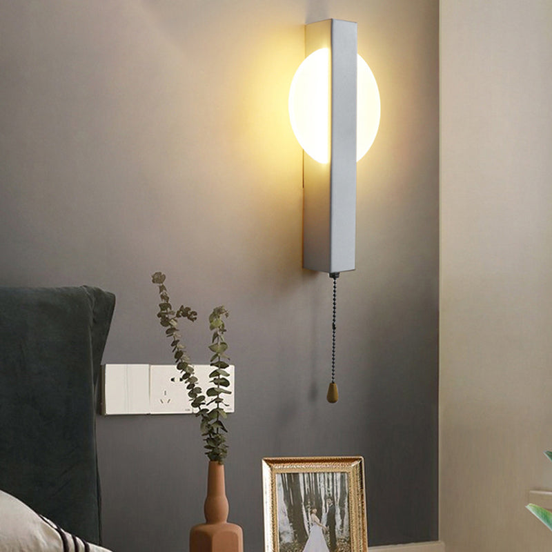 Nordische geometrische Wandleuchte Beleuchtung Metall Wohnzimmer LED -Wandleuchte mit Pull -Kette