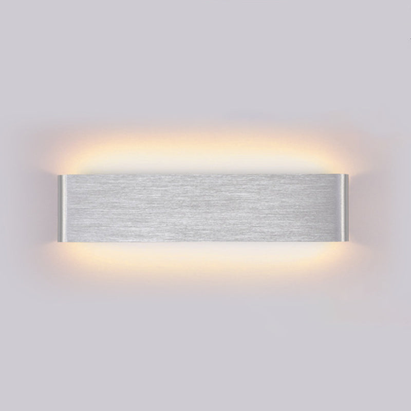 Rectangular Flush Mount Wall Sconce Postmodern Metal Living Room LED Wall Light