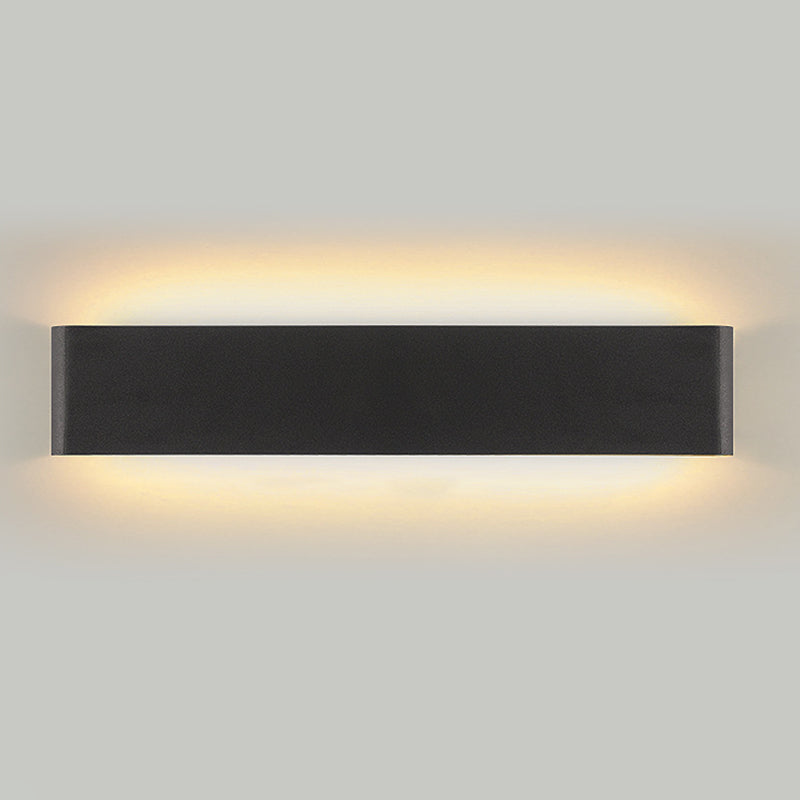 Rectangular Flush Mount Wall Sconce Postmodern Metal Living Room LED Wall Light