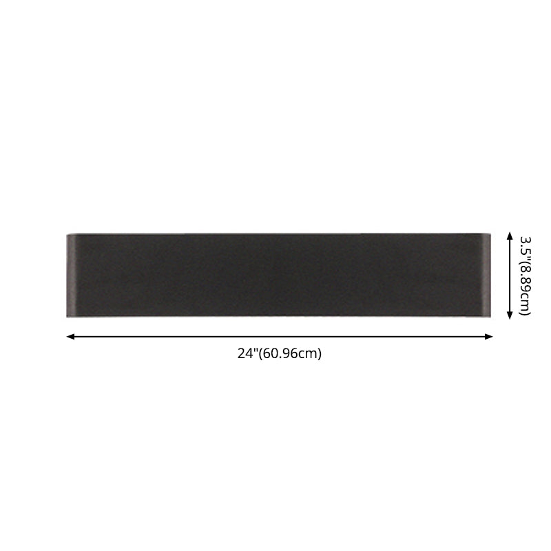 Rectangular Flush Mount Wall Sconce Postmodern Metal Living Room LED Wall Light