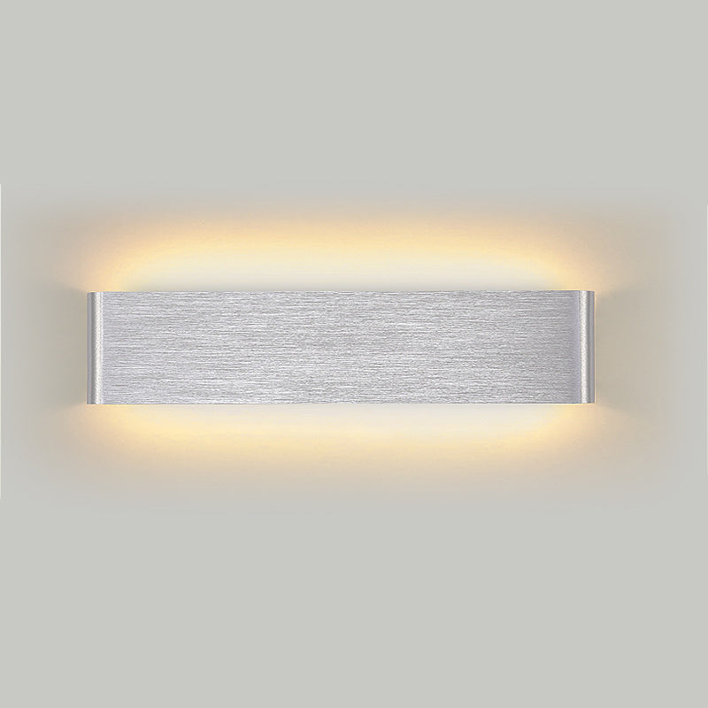 Rectangular Flush Mount Wall Sconce Postmodern Metal Living Room LED Wall Light