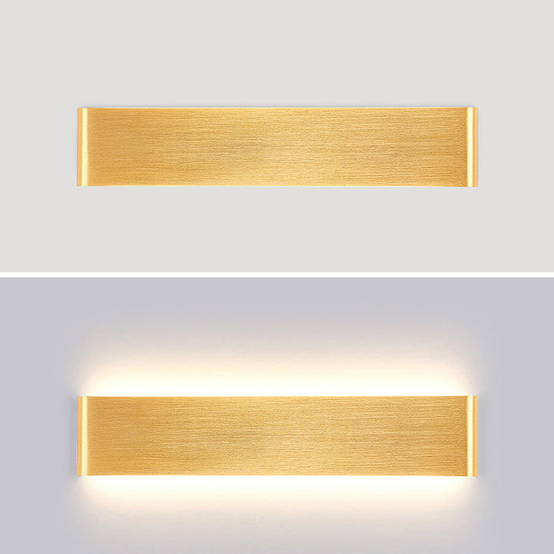 Rectangular Flush Mount Wall Sconce Postmodern Metal Living Room LED Wall Light