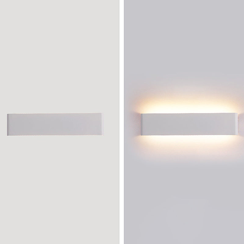 Rectangular Flush Mount Wall Sconce Postmodern Metal Living Room LED Wall Light