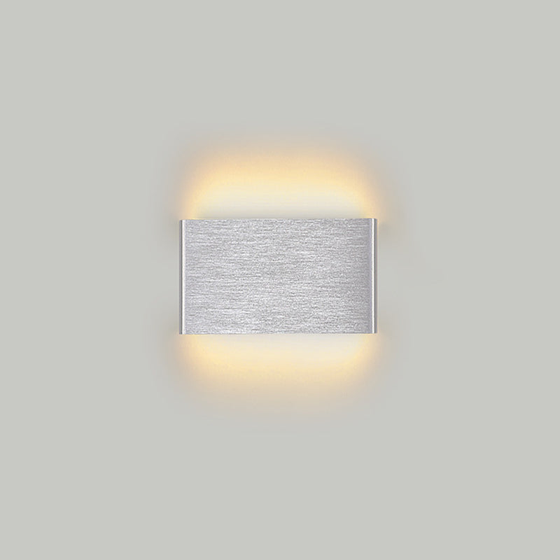 Rectangular Flush Mount Wall Sconce Postmodern Metal Living Room LED Wall Light