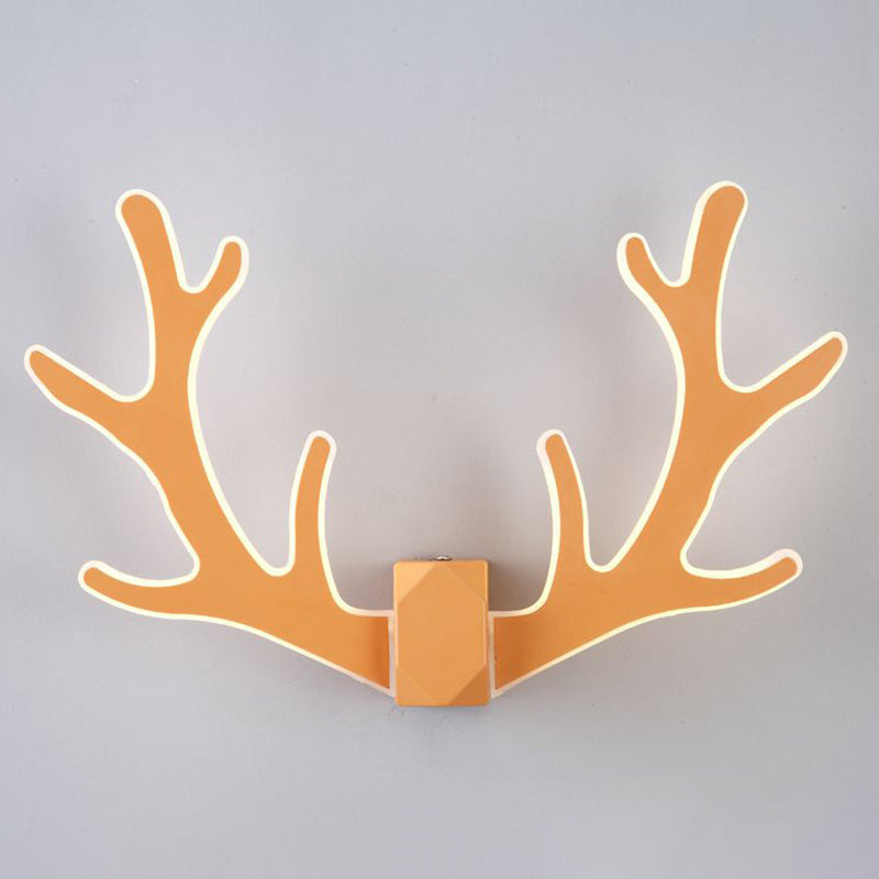 Lampada montata sulla parete di corna di cervo in metallo moderno lampada da parete da letto moderna