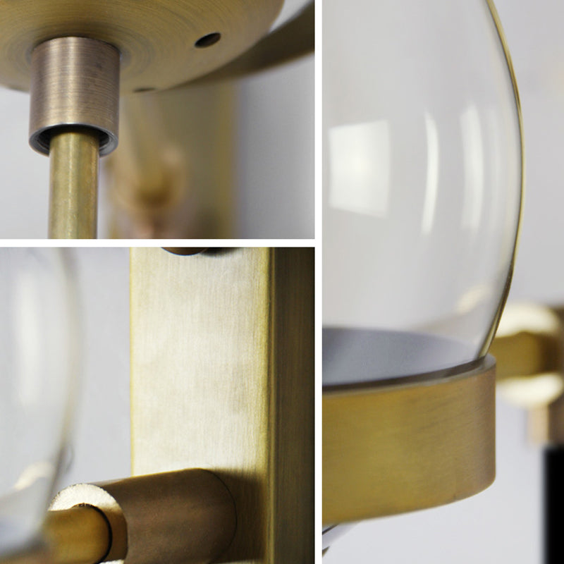 Modern Transparent Glass Wall Sconce Bedroom Study Room Reading Lighting