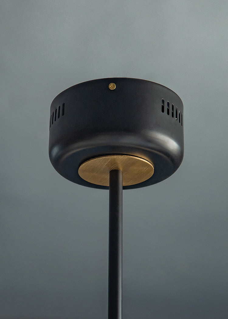 Black and Gold Sputnik Chandelier Postmodern LED Acrylic Suspension Light for Living Room