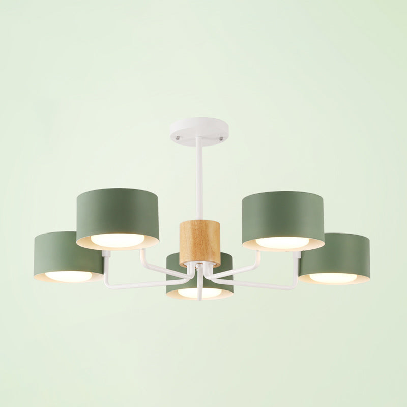 Modern Ceiling Light Wood Light Color of Macarons Bedroom Shop Hotel Light