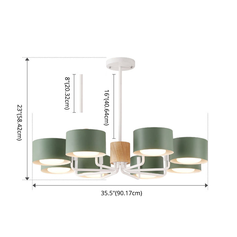 Modern Ceiling Light Wood Light Color of Macarons Bedroom Shop Hotel Light