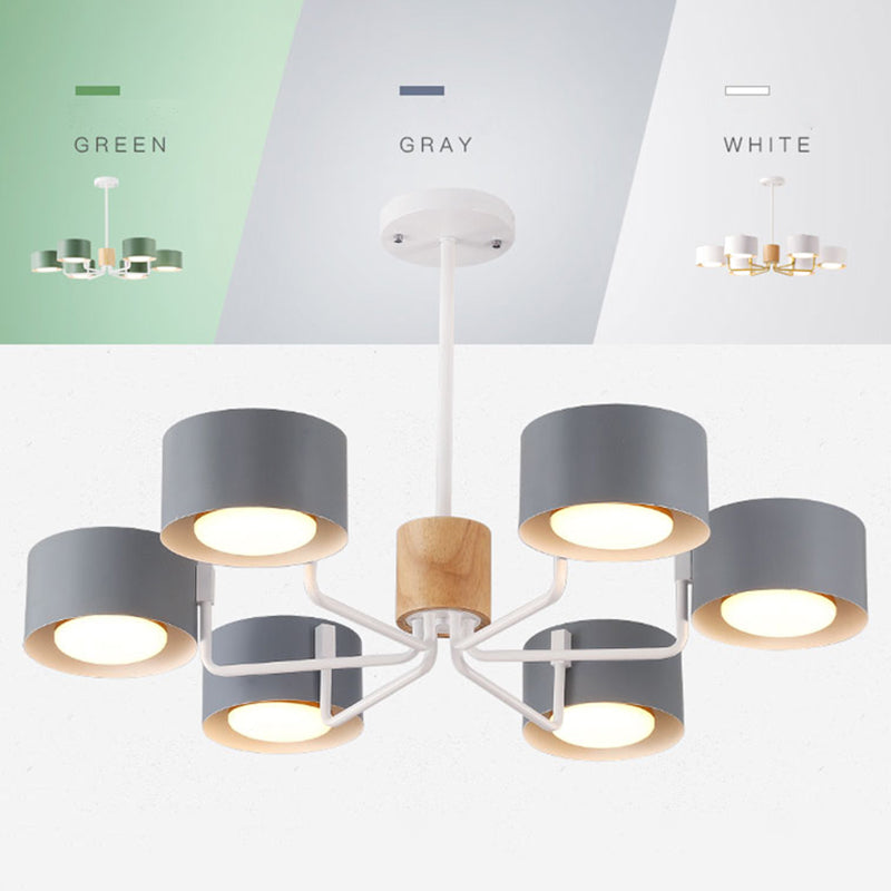 Modern Ceiling Light Wood Light Color of Macarons Bedroom Shop Hotel Light