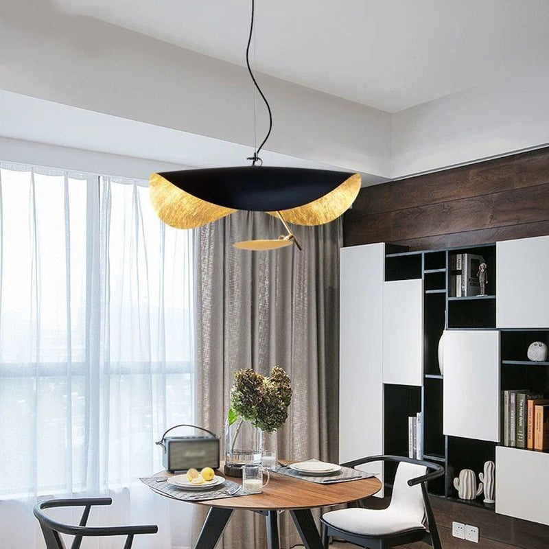 Lackiertes Metall -LED -Anhänger Licht im modernen Luxusstil schmiedeeisern hängenden Licht für Esszimmer