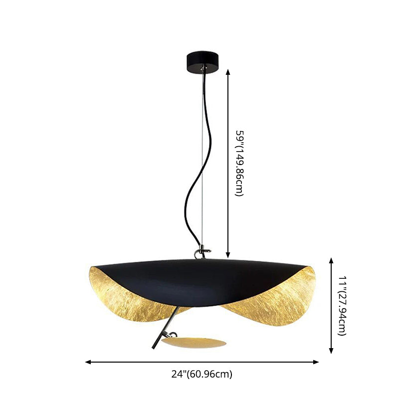 Lackiertes Metall -LED -Anhänger Licht im modernen Luxusstil schmiedeeisern hängenden Licht für Esszimmer