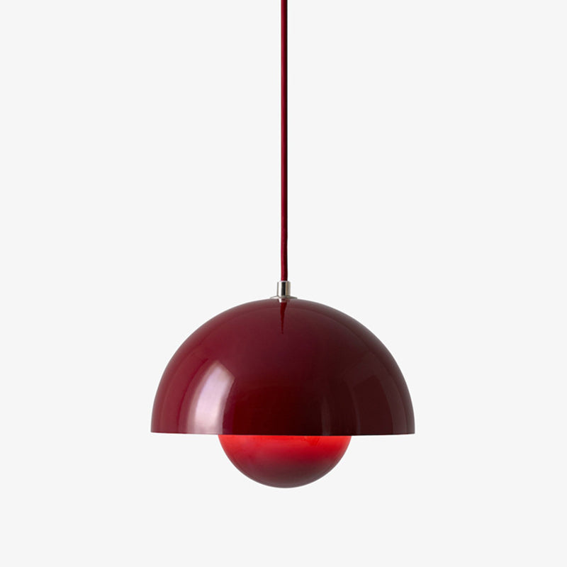 1 Light Metal Suspension Pendant Modern Semi Spheres Dining Room Hanging Light Fixtures