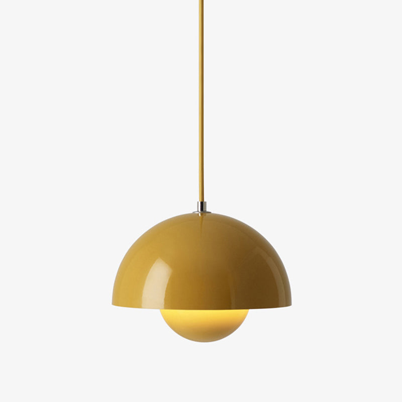 1 Light Metal Suspension Pendant Modern Semi Spheres Dining Room Hanging Light Fixtures