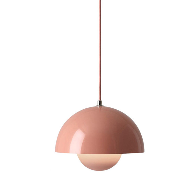 1 Light Metal Suspension Pendant Modern Semi Spheres Dining Room Hanging Light Fixtures