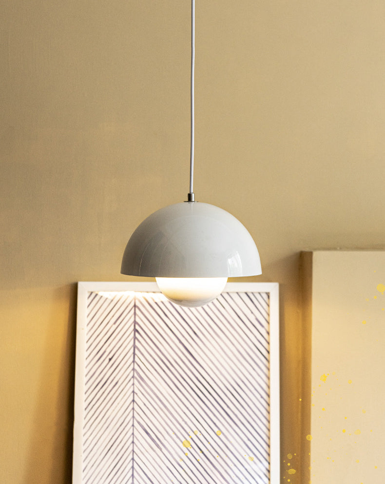 1 Light Metal Suspension Pendant Modern Semi Spheres Dining Room Hanging Light Fixtures