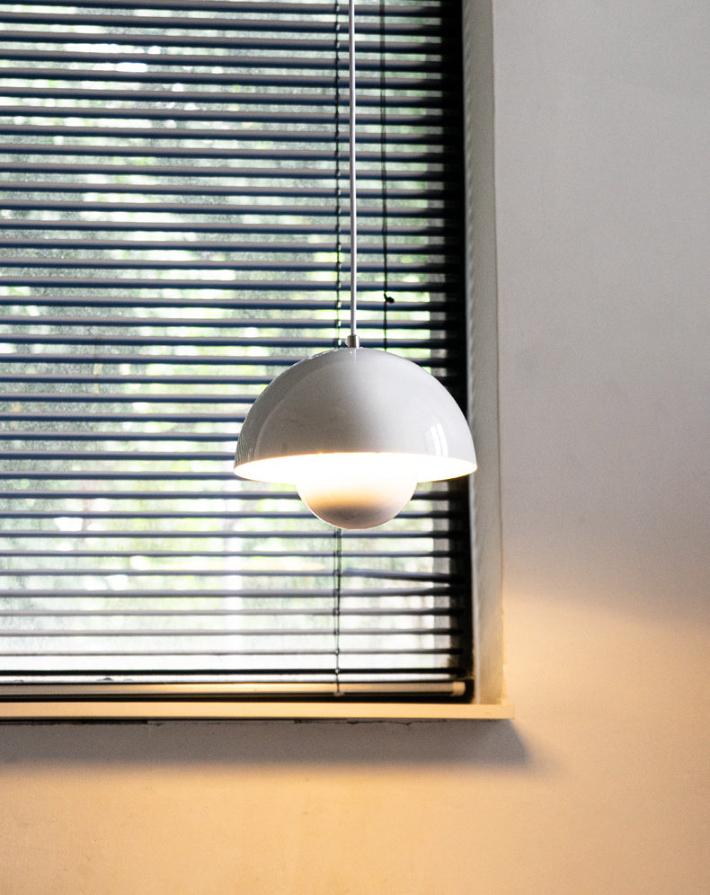 1 Light Metal Suspension Pendant Modern Semi Spheres Dining Room Hanging Light Fixtures