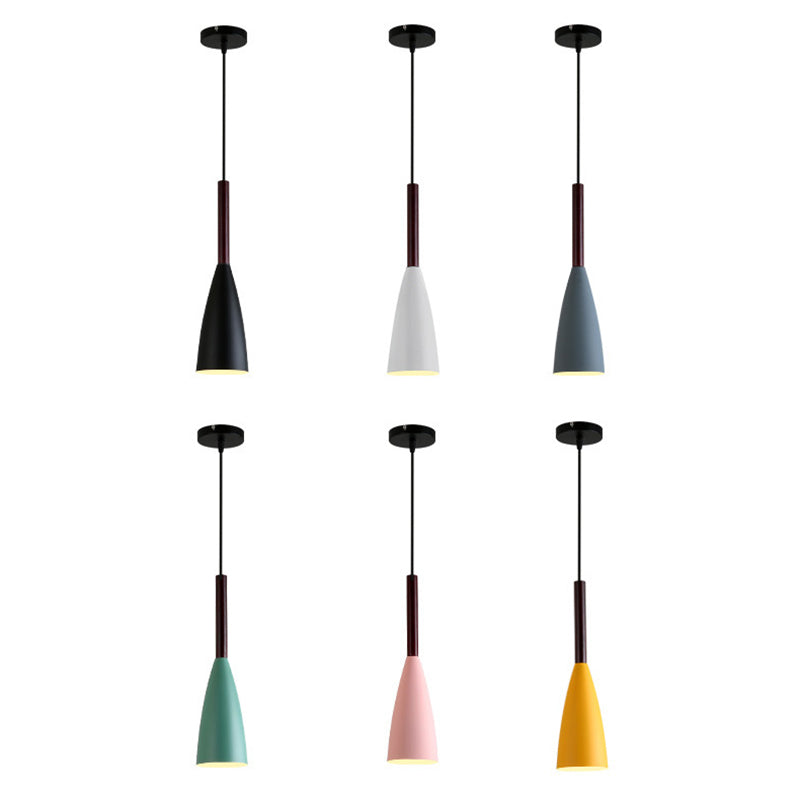 1 Light Metal Suspension Pendant Modern Triangle Dining Room Hanging Light Fixtures