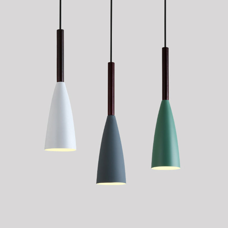 1 Light Metal Suspension Pendant Modern Triangle Dining Room Hanging Light Fixtures