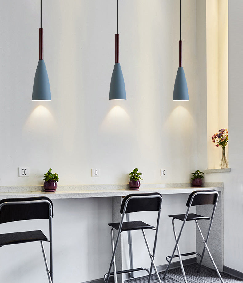 1 Light Metal Suspension Pendant Modern Triangle Dining Room Hanging Light Fixtures