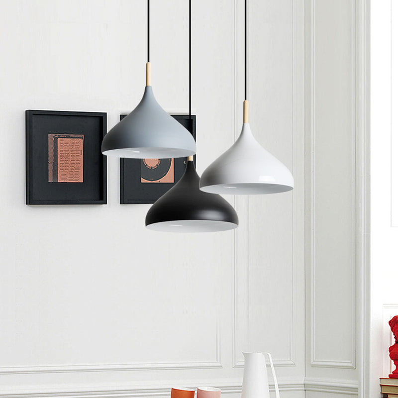 1 Light Metal Suspension Pendant Modern Wavy Dining Room Hanging Light Fixtures