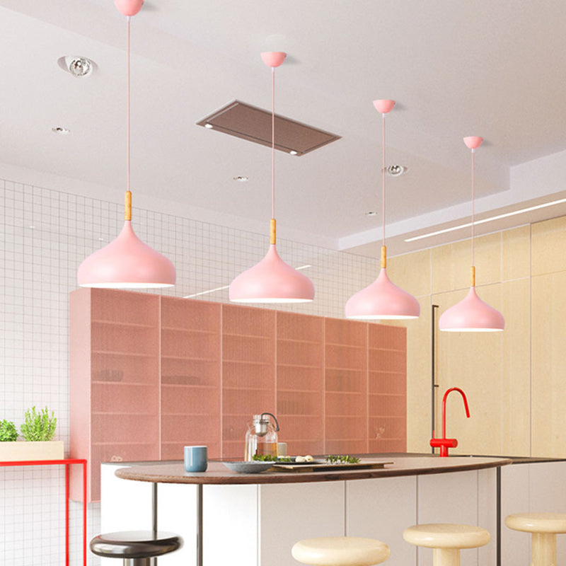 1 Light Metal Suspension Pendant Modern Wavy Dining Room Hanging Light Fixtures