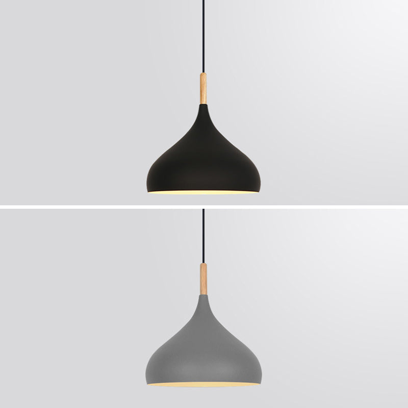 1 Light Metal Suspension Pendant Modern Wavy Dining Room Hanging Light Fixtures