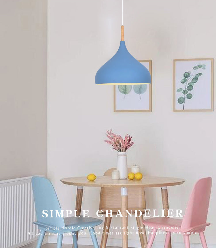 1 Light Metal Suspension Pendant Modern Wavy Dining Room Hanging Light Fixtures