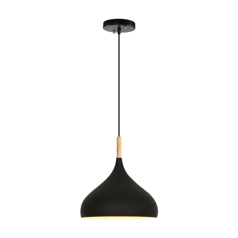 1 Light Metal Suspension Pendant Modern Wavy Dining Room Hanging Light Fixtures