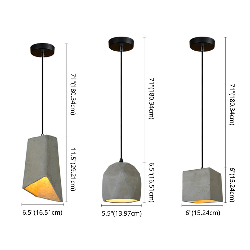 Modern Ceiling Pendant Cement Single Pendant Bar Indoor Room Light