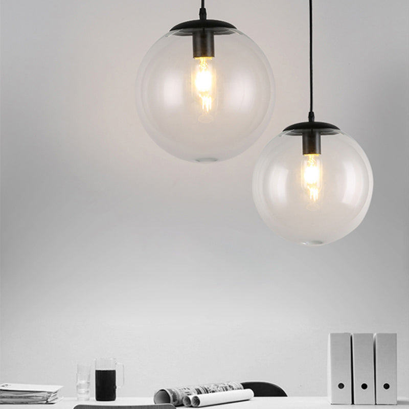 Luz de colgante industrial Pure Glass Light Room Light de dormitorio