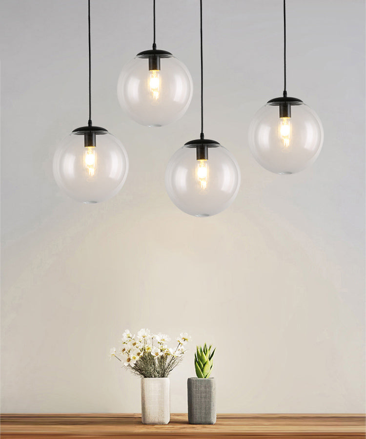 Luz de colgante industrial Pure Glass Light Room Light de dormitorio