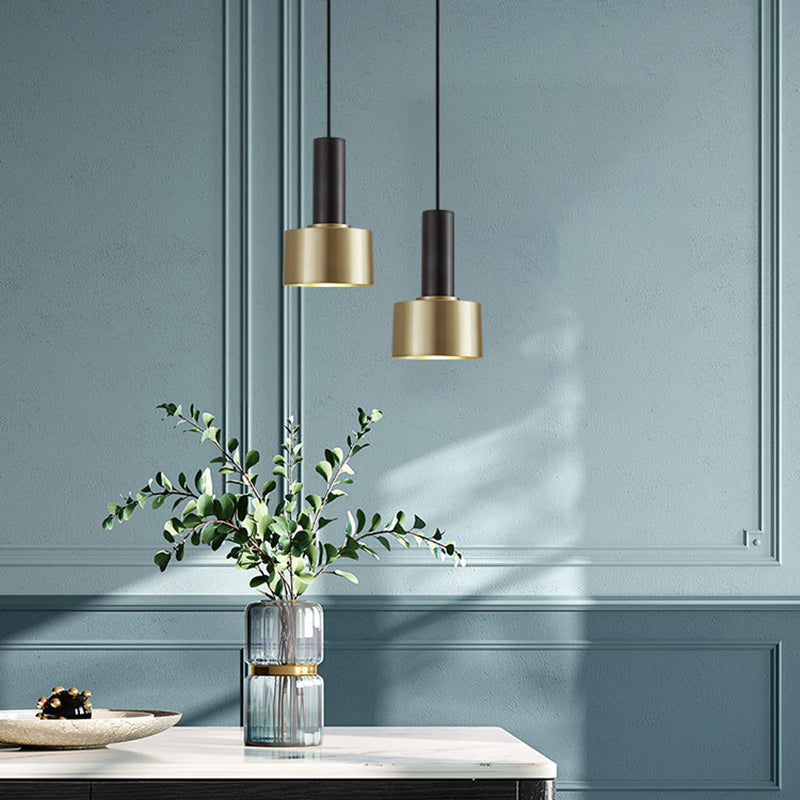 Slaapkamerhangende plafondlicht Minimalistische stijl Pendant lichtkit met cilinder metalen schaduw