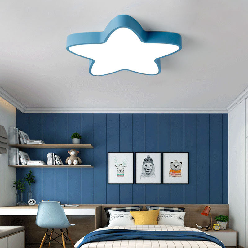 Plafonnier LED en fer forgé, plafonnier Macaron en acrylique de Style nordique moderne pour chambre à coucher